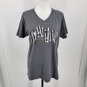 Metropolitan Museum of Art Tee Shirt Womens Medium Gray V Neck Art Supplies